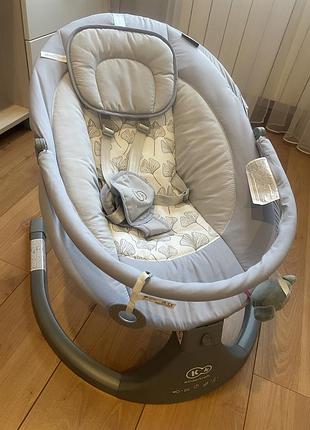 Крісло-гойдалка (шезлонг, заколисуючий центр) kinderkraft luli gray