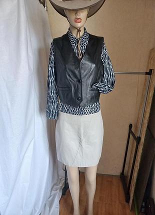 Новая кожаная юбка 46-48 размер