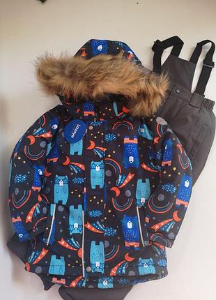 Зимний теплый мембранный костюм, куртка+ клубкомбинезон