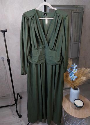 Шикарное шифоновое платье миди