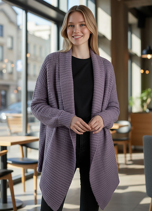 Кардиган теплый вязаный, вязаный кардиган