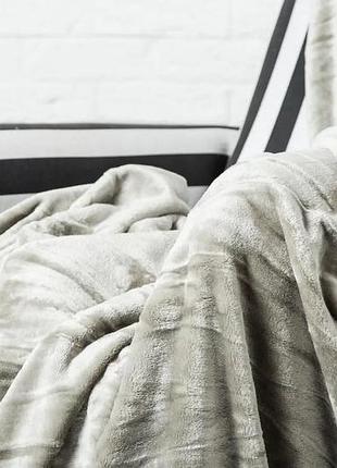 Плед ecotton із мікрофібри well soft однотонний сірий