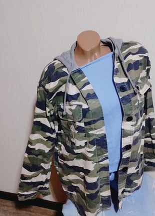 Джинсова куртка з капюшоном military, 
жіноча куртка, жіночий одяг