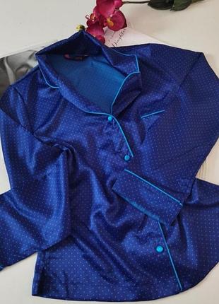 Брендова домашня атласна сорочка розміру s