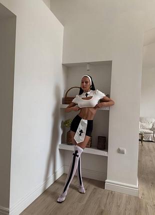 Жіночий еротичний костюм для рольових ігор розпусна монашка