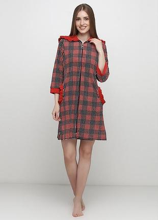 Жіночий короткий велюровий халат  2685