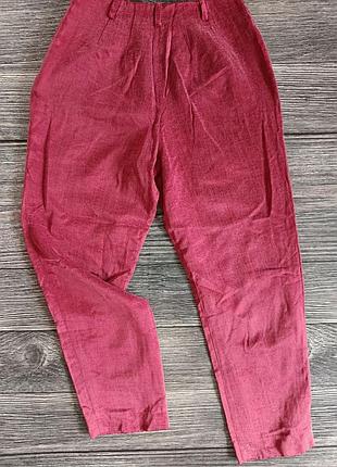 Брюки, штаны винтаж, на подкладке, блестящие, купро/вискоза