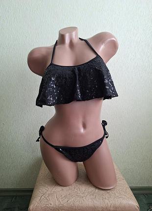 Гламурный купальник. раздельный бикини в пайетках.