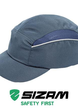 Каска-бейсболка захисна c вентиляцією sizam j-cap ii синя 35030