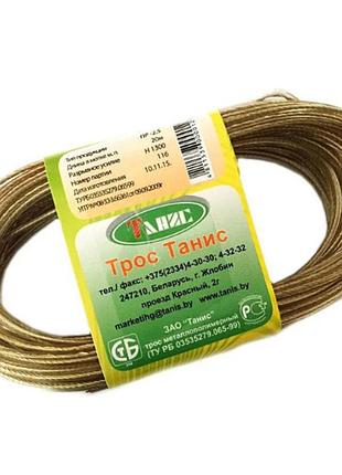 Трос металополімерний для шпалер оцинкований таніс 2 мм х 10 м