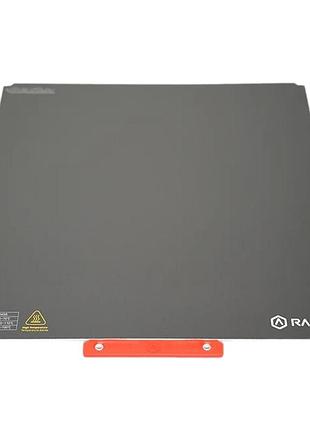 Пластина (стол) raise3d pro3 hs series & pro3 series, односторонняя, гладкая, 365*345*0.7mm (оригинал)