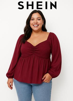 Блуза,сорочка,жіноча 2хл бордового кольору shein