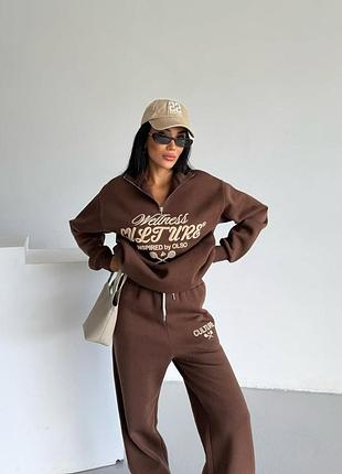 Жіночий теплий спортивний костюм двійка світшот штани