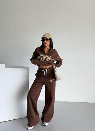 Жіночий теплий спортивний костюм двійка світшот штани