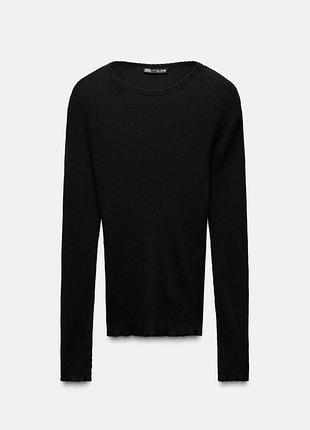 Лонгслів в рубчик zara