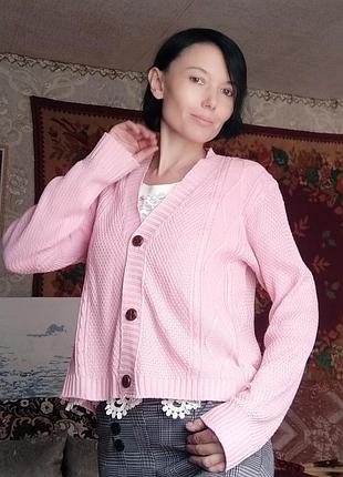 Розовая женская кофта, легкий свитер, романтическая кофта