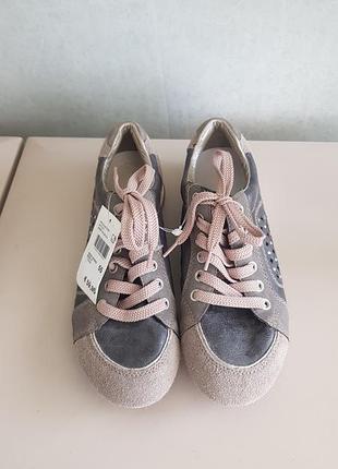 Кеди з перфорацією коричневі літні кросівки rieker