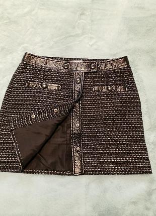 Твидовая теплая юбка 42 размера