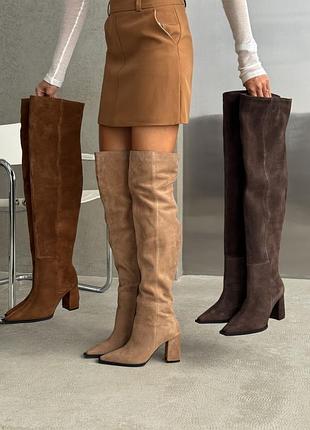 Ботфорти з натуральної замші італія