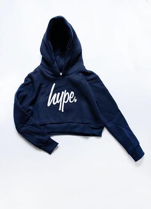 Укороченное кроп худи кофта на флисе для девочки 7 р 8 р 128 см