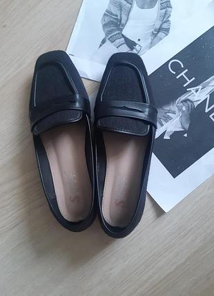 Лоферы туфли черные 38 р