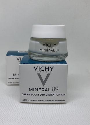 Оригинальный крем для всех типов кожи лица, увлажнение 72 часа vichy mineral 89 light 72h