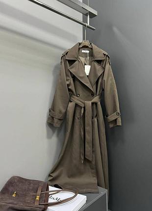 Коричневий люкс тренч брендовий