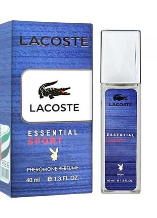 Парфум з феромонами чоловічий lacoste essential sport pheromone parfum, 40 ml