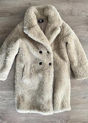 Шуба тедди бежевая