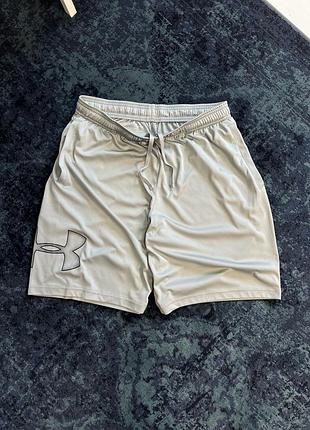 Шорти under armour сірі , з великим лого збоку