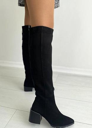 Замшевые сапоги