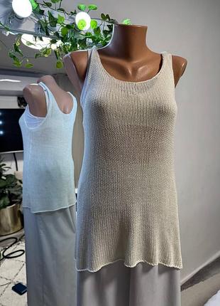 Ажурная белая кофточка, удлиненная