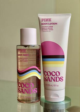 Набір спрей / міст та лосьйон victoria's secret pink coco sands