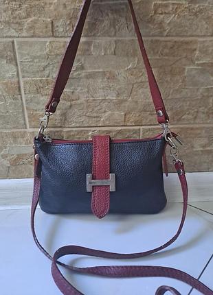 Фирменная кожаная сумка borse in pelle