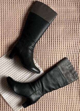 Шкіряні жіночі демі чоботи