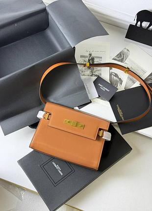 Сумка женская кожаная рыжая маленькая