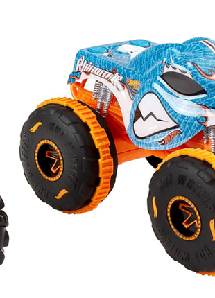 Грузовик-монстр hot wheels rhinomite на радиоуправлении масштабом 1:24, игрушечный грузовик на дистанционном управлении, вездеходные возможности по шин