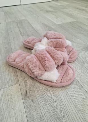 Тапочки женские домашние, тапули мех, тапочки мех р.36,37, 39,40