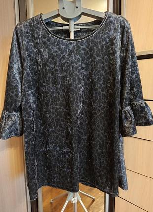 Фирменная велюровая кофта, туника.батл.