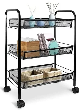 Этажерка органайзер 3-х ярусная на колесиках