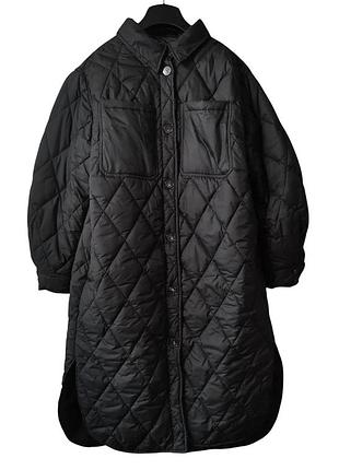 Зимнее стеганое пальто рубашка h&m