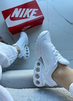 Кроссовки nike air max dn white metallic silver