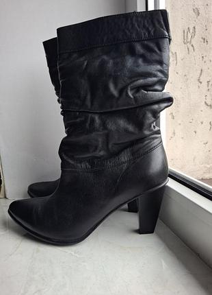 Козачки кожаные зимние на натуральной цегейке