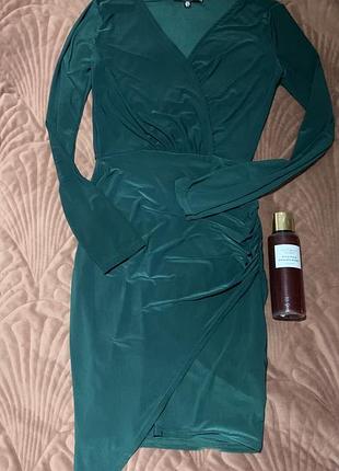 Сукня смарагдова шик по фігурі