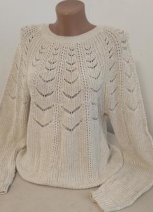 Трикотажний светр ,котон 
крупной в'язки