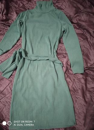 Платье трикотаж в рубчик s,m,l