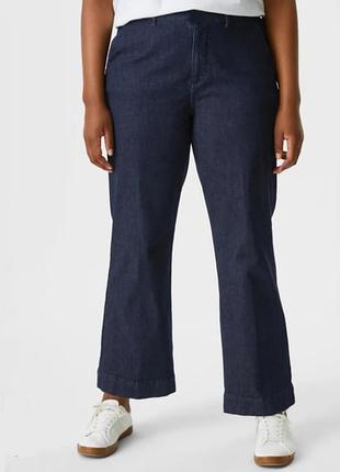 Джинсовые брюки на невысокий рост цвета индиго