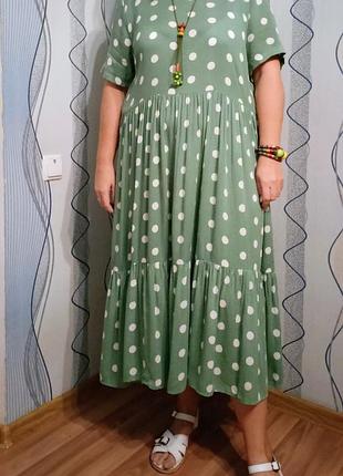 Длинное платье свободного кроя, длинное ярусное платье