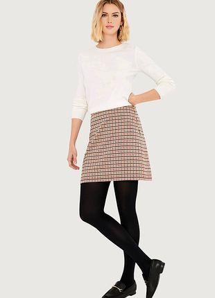 Брендовая юбка мини "marks & spencer" гусиная лапка. размер uk10/eur38.