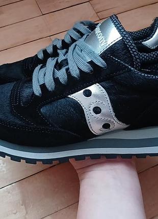 Чорні замшеві кросівки saucony jazz original x800